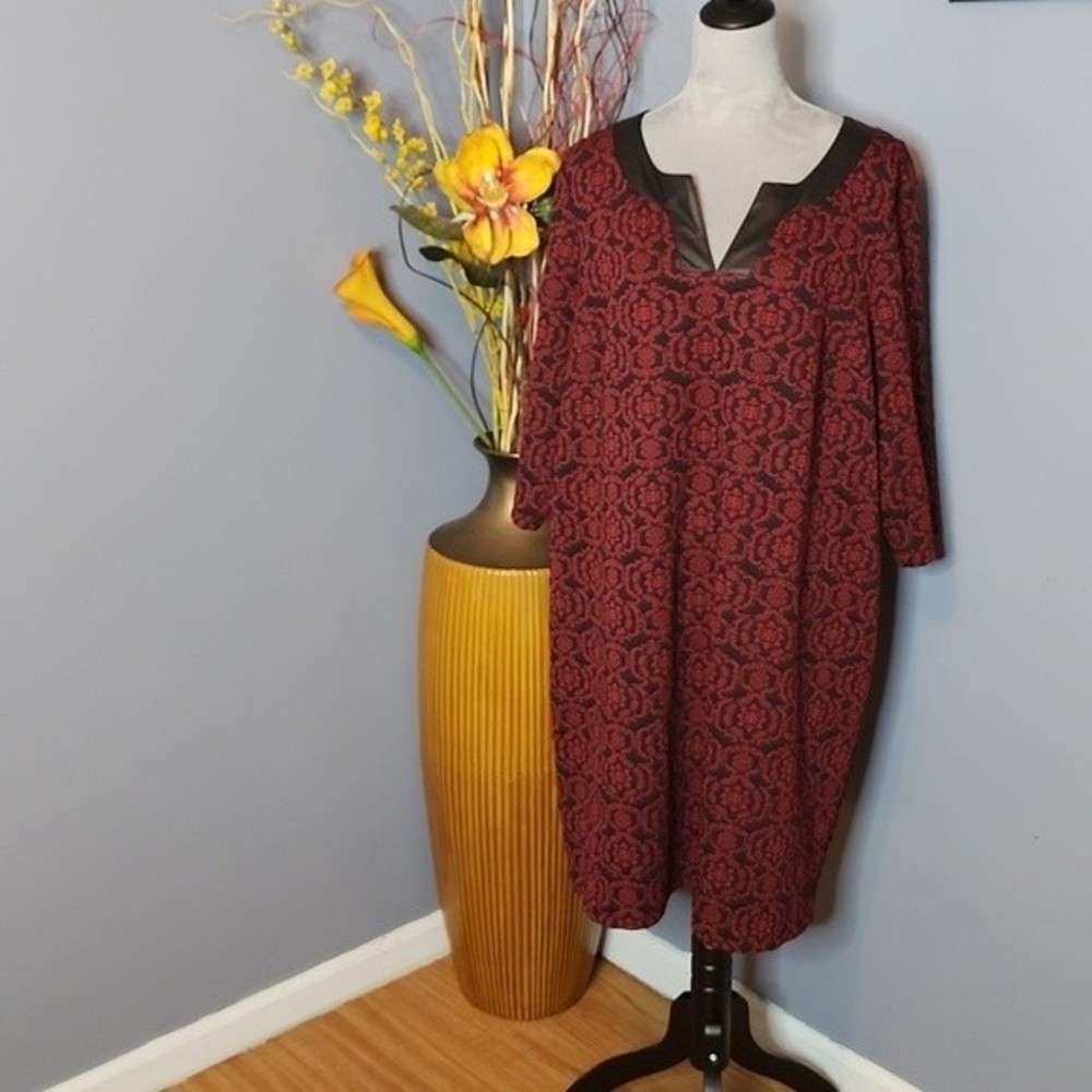 Catherines Red and Black Dress Size 1X NWT